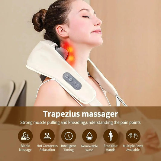 ThermaRelief™ by Smarteo – Heated Neck Massager & Tension Reliever