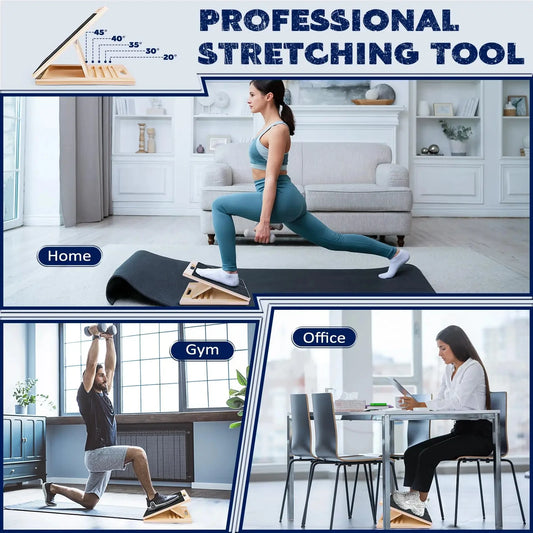 Professional slant board used for calf stretching at home, office, and gym