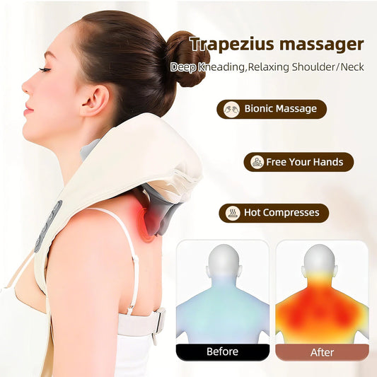 ThermaRelief™ by Smarteo – Heated Neck Massager & Tension Reliever